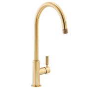 Abode Knurle Brass Effect Kitchen Side Lever Tap