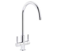 Abode Knurle Chrome-Plated Kitchen Mono Mixer Tap