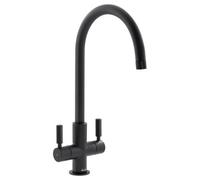 Abode Knurle Matt Black Kitchen Mono Mixer Tap
