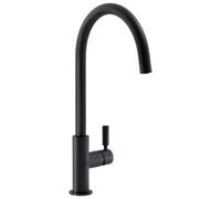 Abode Knurle Matt Black Kitchen Side Lever Tap
