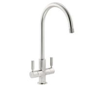 Abode Knurle Nickel Effect Kitchen Mono Mixer Tap