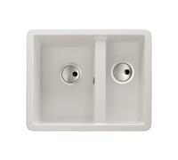Abode Matrix Sq GR15 1.5 Bowl Granite Inset/Undermount Sink - White