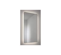 Abode Mayar 450x900mm Tablet LED Mirror - Matt Black Finish: Matt Black
