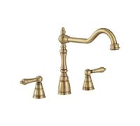 Abode Mayenne 3 Part Mixer Tap - Antique Brass Finish: Antique Brass