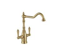 Abode Mayenne Monobloc Mixer Tap - Antique Brass Finish: Antique Brass