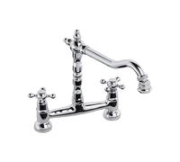 Abode Melford Bridge Mixer Tap - Antique Brass Finish: Antique Brass