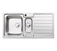 Abode Neron 1.5 Bowl and Drainer Inset Sink - St/Steel