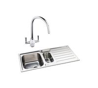 Abode Neron 1.5 Bowl Inset Stainless Steel Sink and Astral Tap Pack
