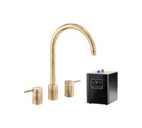 Abode Profile 4 IN 1 3 Part Tap & Proboil.4E Tank - Antique Brass Finish: Antique Brass