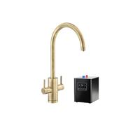 Abode Profile 4 IN 1 Monobloc Tap & Proboil.4E Tank - Antique Brass Finish: Antique Brass