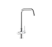 Abode Prothia 3 IN 1 Quad Spout Slimline Monobloc Tap - Brushed Nickel Finish: Brushed Nickel