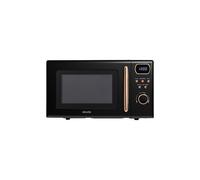 Abode Retro Black Microwave 20L 800W Digital 8 Auto Cook Rose Gold With Defrost Function Amd2004Brg