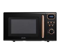 Abode Retro Black Microwave 20L 800W Digital 8 Auto Cook Rose Gold With Defrost Function Amd2004Brg
