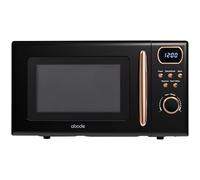 Abode Retro Microwave 20 Litre Black with Rose Gold Accent Digital 800W, Mirror Finish, 8 Auto Cook Settings & Defrost, 5 Power Levels AMD2004BRG