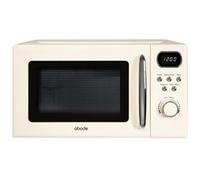 Abode Retro Microwave 20 Litre Cream Digital 800W, Mirror Finish, 8 Auto Cook Settings & Defrost, 5 Power Levels Amd2004C