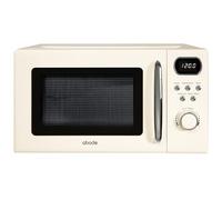 Abode Retro Microwave 20 Litre Cream Digital 800W, Mirror Finish, 8 Auto Cook Settings & Defrost, 5 Power Levels AMD2004C (Cream)