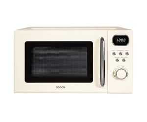 Abode Retro Microwave 20 Litre Cream Digital 800W, Mirror Finish, 8 Auto Cook Settings & Defrost, 5 Power Levels AMD2004C (Cream)