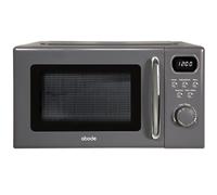 Abode Retro Microwave 20 Litre Grey Digital 800W, Mirror Finish, 8 Auto Cook Settings & Defrost, 5 Power Levels AMD2004G