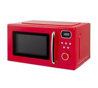 Abode Retro Microwave 20 Litre Red Digital 800W, Mirror Finish, 8 Auto Cook Settings & Defrost, 5 Power Levels AMD2004R/01
