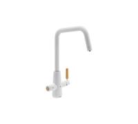 Abode Scandi-E 4 IN 1 Monobloc Tap - Matt White Finish: Matt White