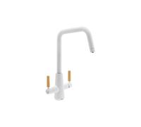 Abode Scandi-X 4 IN 1 Monobloc Tap - Matt White Finish: Matt White
