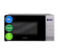 Abode Touch Control Microwave 20 Litre Black Digital 700W with Clock & Timer, 5 Auto Cook Settings & Defrost, 10 Power Levels AMT2012B (Touch Control, Silver)