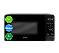 Abode Touch Control Microwave 20 Litre Black Digital 700W with Clock & Timer, 5 Auto Cook Settings & Defrost, 10 Power Levels AMT2012B (Touch Control, Black)