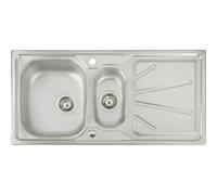 Abode Trydent 1.5 Bowl and Drainer Inset Sink - St/Steel