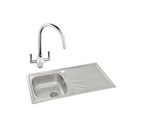 Abode Trydent 1 Bowl Inset Stainless Steel Sink and Astral Tap Pack