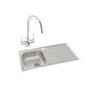 Abode Trydent 1 Bowl Inset Stainless Steel Sink and Nexa Tap Pack