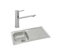 Abode Trydent 1 Bowl Inset Stainless Steel Sink and Specto Tap Pack