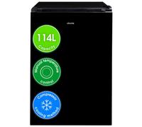 Abode Under Counter Fridge 50cm Wide Freestanding Black 114 Litre Removeable Glass Shelves & Drawer, Adjustable Feet & Reversible Door A85UCLF504E1B (New 2025 Model, Black)