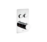 Abode Uno Concealed Push Button Shower Control, 2 outlets - Chrome Finish: Chrome