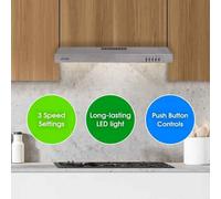 Abode Visor Cooker Hood Stainless Steel 60Cm Extractor Hood