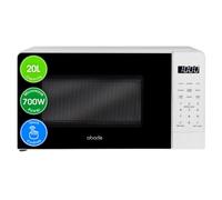 Abode Touch Control Microwave 20 Litre White Digital 700W with Clock & Timer, 5 Auto Cook Settings & Defrost, 10 Power Levels AMT2012