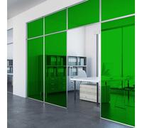 Abode Window Films Transparent Green Stained Glass Window Film 76cm X 500cm, PVC Self-Adhesive Decorative Window Film, UV Glass Protection & Easy Application