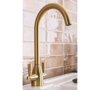 Abode Zermat Dual Lever Mixer Tap - Brushed Brass