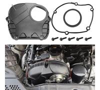 Abodvu Aluminum Engine Timing Cover W/Gasket Compatible with VW Passat Beetle CC EOS Golf GTI Jetta Audi A3 A4 A5 A6 Allroad Q3 Q5,Timing Chain Cover Replacement for 06H103269C 06H103269H 06H103269G
