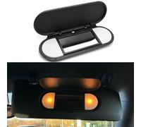 Abodvu Compatible with 2015-2022 Mini Cooper Sun Visor Vanity Mirror Cover,Front Visor Illuminated Mirror Cover Replacement F55/56/60 for Left/Right,1PCS Sun Visor Makeup Mirror Buckle Cover,Black