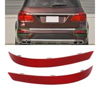 Abodvu Compatible with Mercedes-Benzs X166 Rear Bumper Reflectors 2013-2016,Left Driver & Right Passenger Side Rear Bumper Red Marker Trims GLS450 2017-2019,Back Reflector W/O Bulbs Replacement(1Pair)