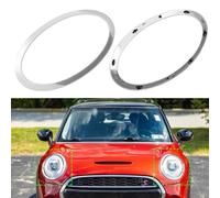 Abodvu Compatible with MINI Cooper Headlight Trim Ring 2014-2021,F55 F56 F57 Headlight Rings,1Pair Chrome Headlight Bezel Driver Passenger Side,Headlamp Trim Replacement for 51137300631 51137300632