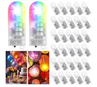 ABOHU 30 Pack Light Up LED Balloons Lights, Multicolour LED Balloon Lights with On/Off Switch, Battery Powered, Waterproof Tiny LED Light for Home Christmas Halloween Wedding Birthday Party Decoration