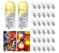 ABOHU 30 Pack Light Up LED Balloons Lights, Warm White LED Balloon Lights with On/Off Switch, Battery Powered, Waterproof Tiny LED Light for Home Christmas Halloween Wedding Birthday Party Decoration