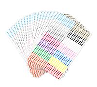 ABOHU 6mm Coloured Dot Stickers Sticky Labels, 14000 Pcs Sticky Dots 14 Assorted Coloured Circle Stickers, Self Adhesive Labels for Event Activity Schools Coding DIY Crafts Gift