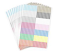 ABOHU 6mm Coloured Dot Stickers Sticky Labels, 7000 Pcs Sticky Dots 14 Assorted Coloured Circle Stickers, Self Adhesive Labels for Event Activity Schools Coding DIY Crafts Gift