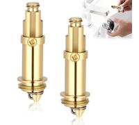 ABOHU Basin Pop Up Click Clack Brass Plug Bolt, 2 Pcs Basin Pop Up Click Clack Slotted Plug Bolt Assembly Basin Pop Up Plug Bolt Replacement Screw for Most Sink Bath Tub Basin Drain Stopper