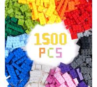 ABOHU Building Bricks Classic 1500 Pieces Kids Building Blocks Box Compatible with All Major Brands, Educational Creative Brick Toy for Kids Girls Boys, Compatible with Construction Building Blocks