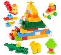 ABOHU Classic Big Building Block Set, 246 Pcs Large Building Blocks Set, Compatible with All Major Brand Bulk Bricks, Large Building Bricks Set, Toddler STEM Toys for Boys Girls Age 3 4 5 6 Years Old