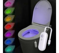 ABOHU Motion Sensor Toilet Night Light, Toilet Bowl Light with RGB Colors & USB Rechargeable, Toilet Bowl Seat Lamp for Night Bathroom Safety, Kids Elderly Friendly