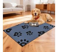 ABOHU Pet Feeding Mat, 40x60cm Absorbent Pet Placemat for Food and Water Bowl, Diatomaceous Earth & Rubber, Non-Slip, No Stains Quick Dry Dog Cat Food bowl Mat with Waterproof Rubber Backing